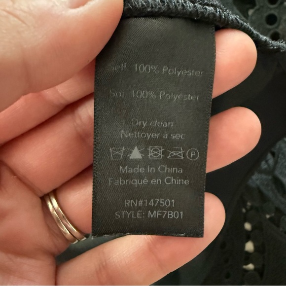 Kobi Black Lace Off Shoulder Long Sleeve Top - Picture 6 of 6